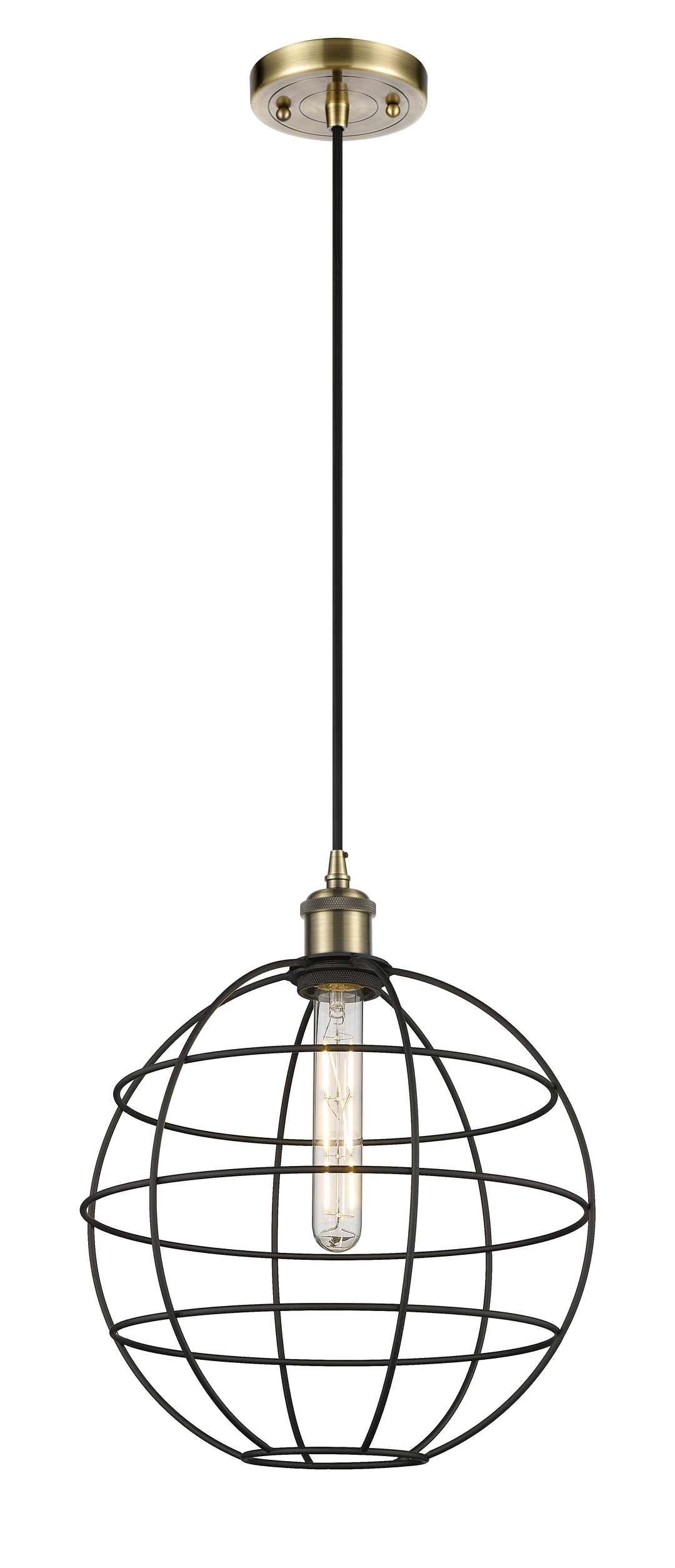 Innovations Lighting Lake Placid 12" Mini Pendant - Antique Brass Mini-Pendants Innovations Lighting   