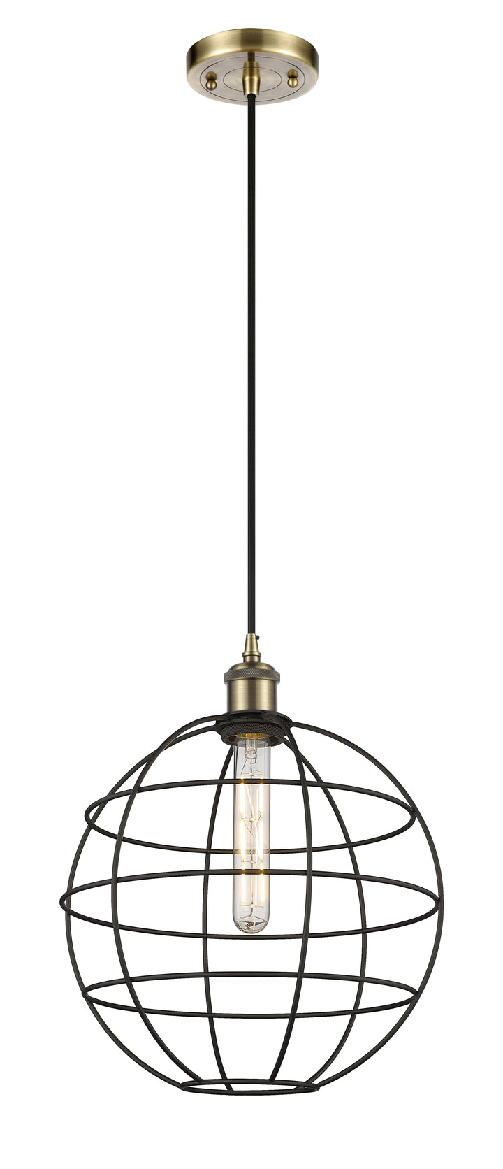 Innovations Lighting Lake Placid 12" Mini Pendant - Antique Brass Mini-Pendants Innovations Lighting   