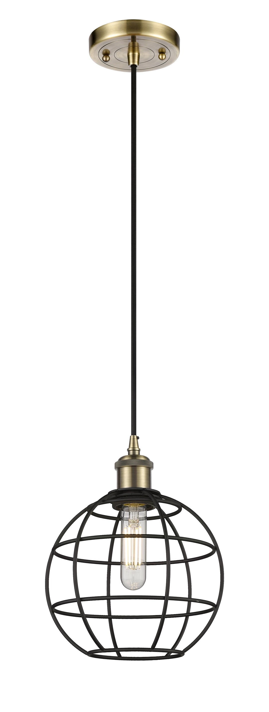 Innovations Lighting Lake Placid 8" Mini Pendant - Antique Brass Mini-Pendants Innovations Lighting   