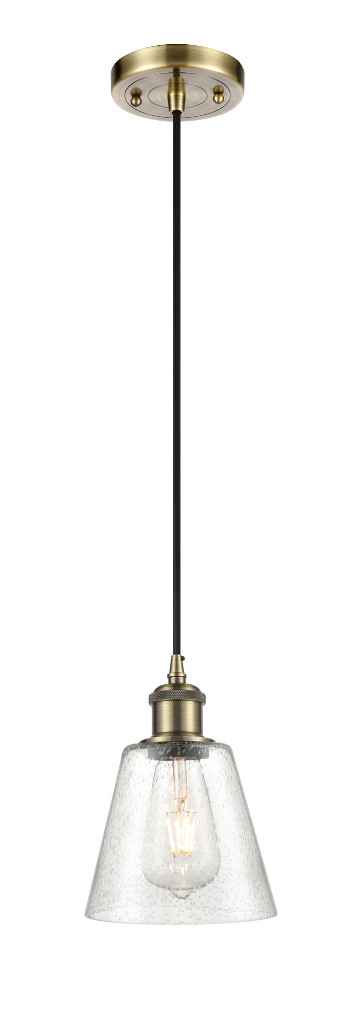 Innovations Lighting Caton 6" Mini Pendant - Antique Brass Mini-Pendants Innovations Lighting   