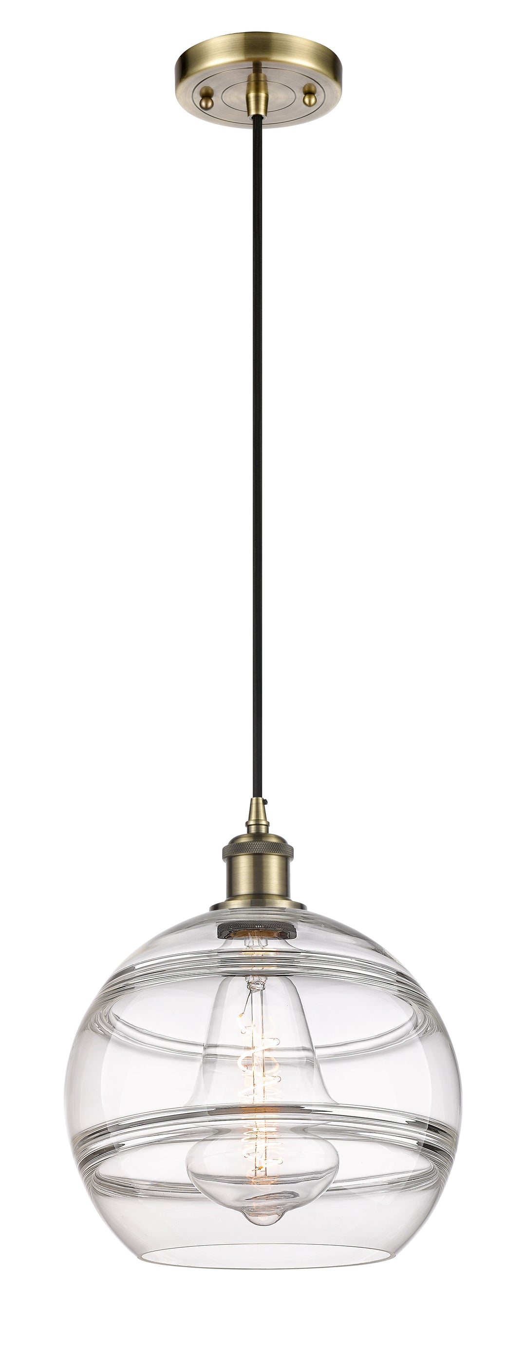 Innovations Lighting Rochester 10" Mini Pendant - Antique Brass