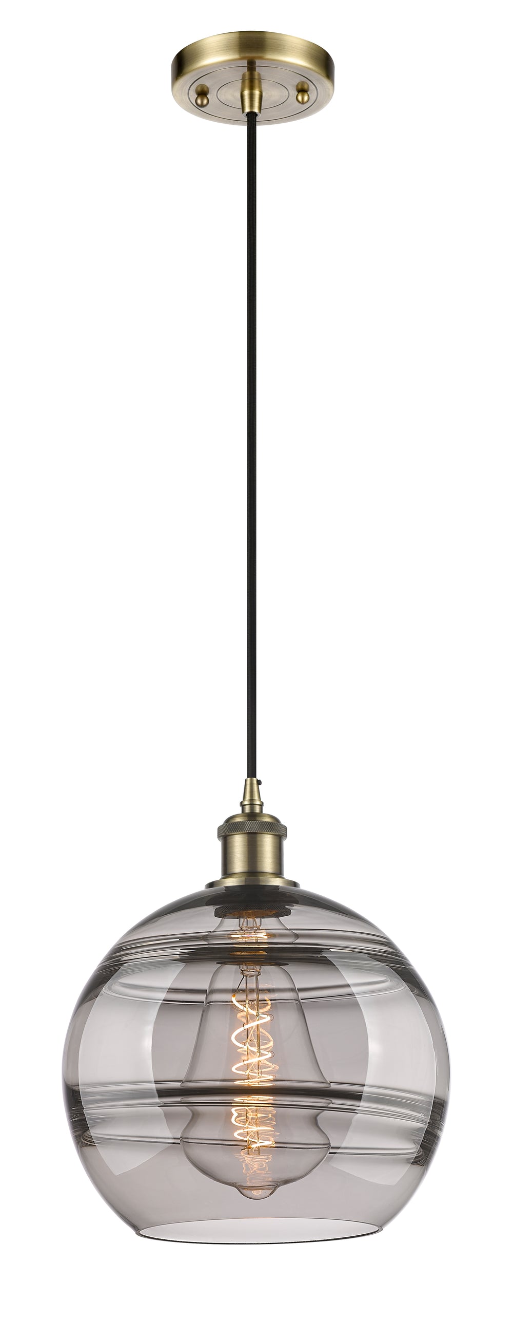 Innovations Lighting Rochester 10" Mini Pendant - Antique Brass