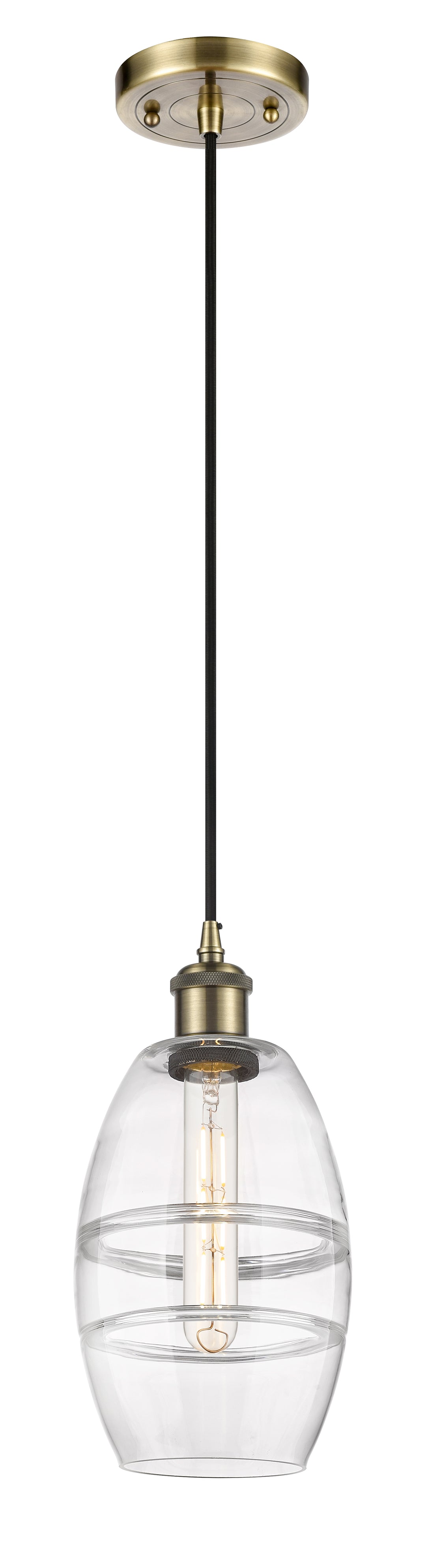 Innovations Lighting Vaz 6" Mini Pendant - Antique Brass Mini-Pendants Innovations Lighting   