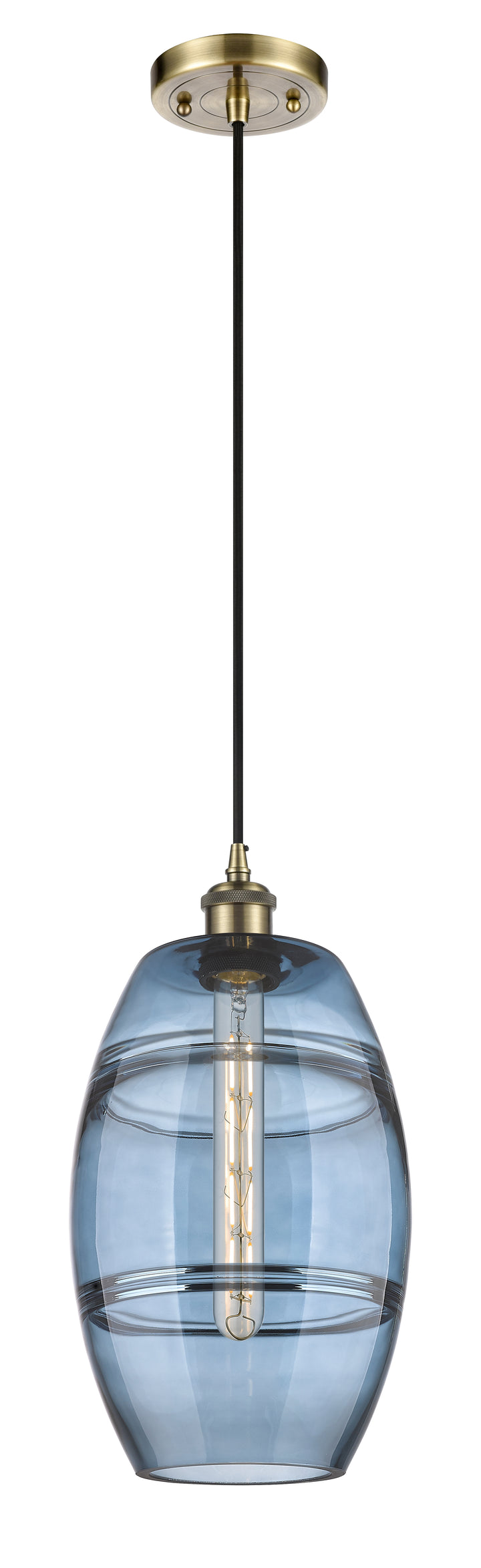 Innovations Lighting Vaz 8" Mini Pendant - Antique Brass Mini-Pendants Innovations Lighting   