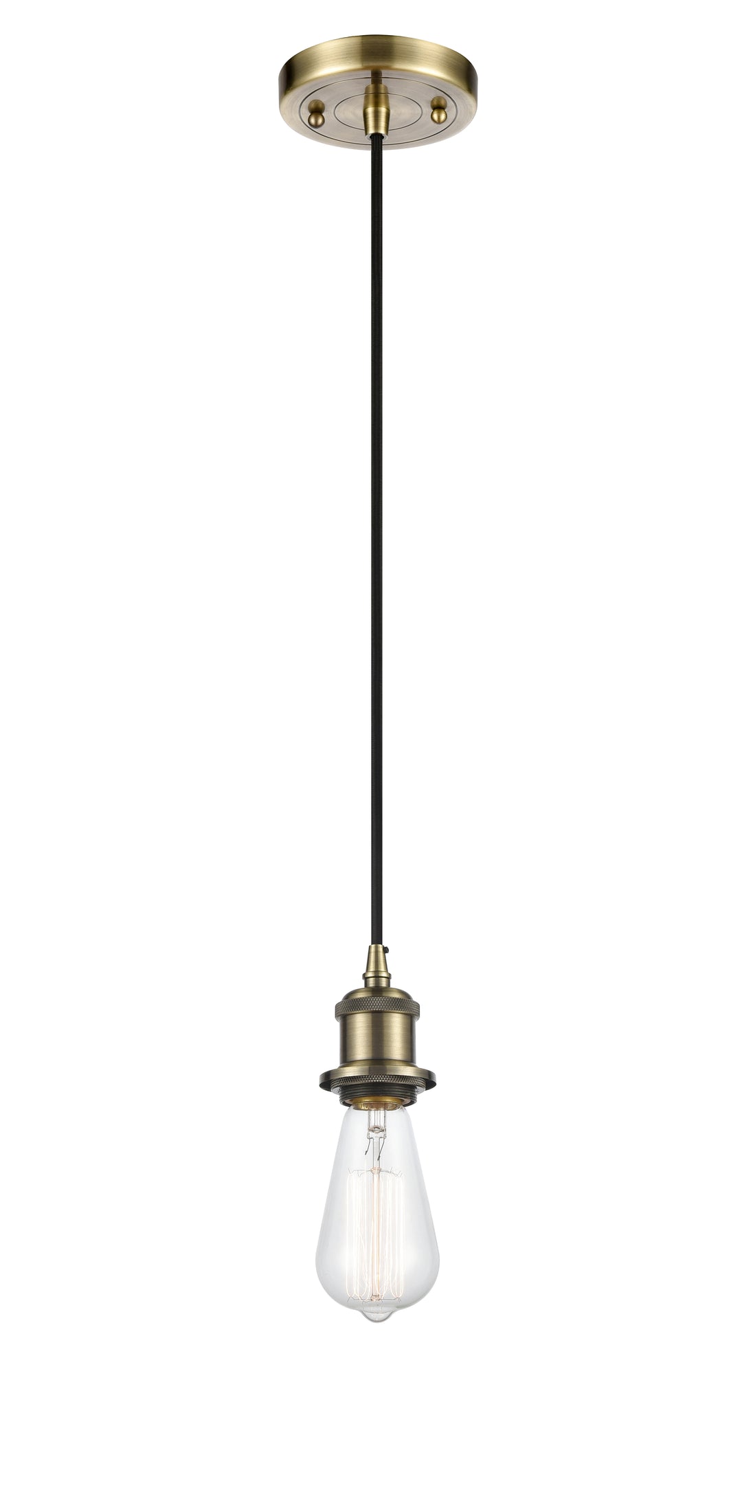 Innovations Lighting Bare Bulb Mini Pendant - Antique Brass Mini-Pendants Innovations Lighting   