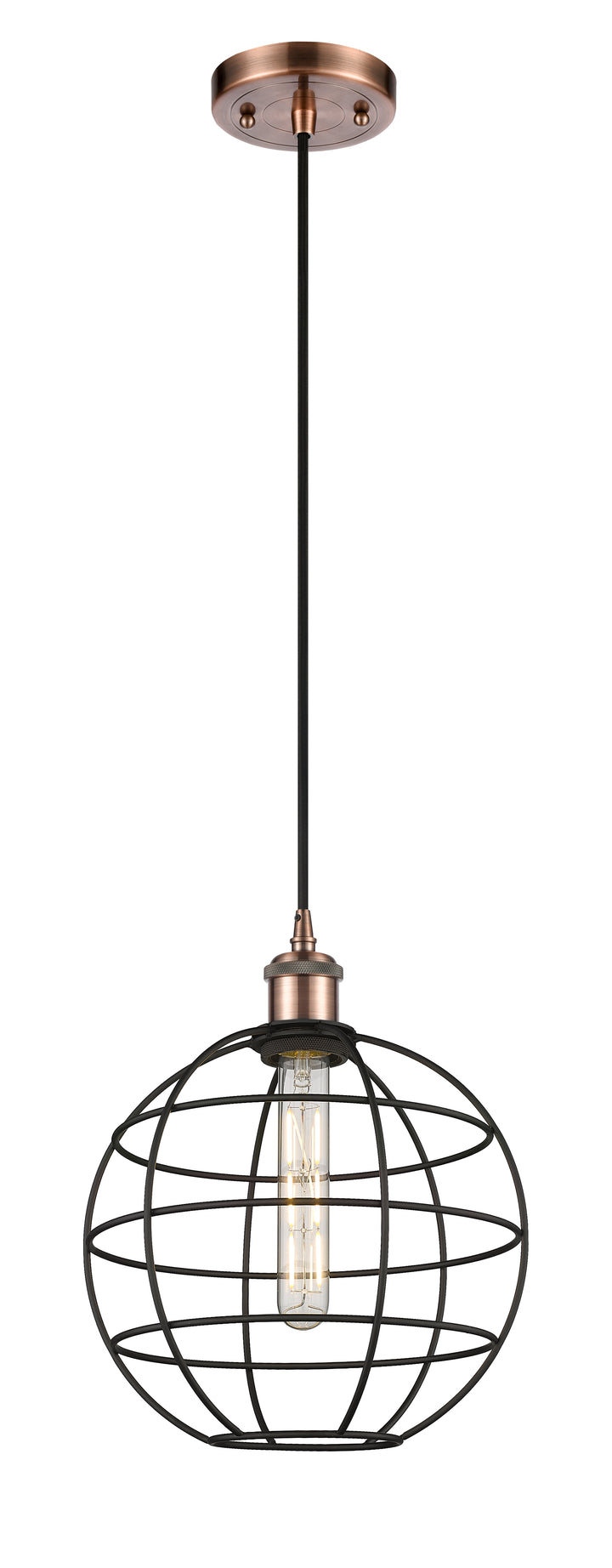 Innovations Lighting Lake Placid 10" Mini Pendant - Antique Copper Mini-Pendants Innovations Lighting   