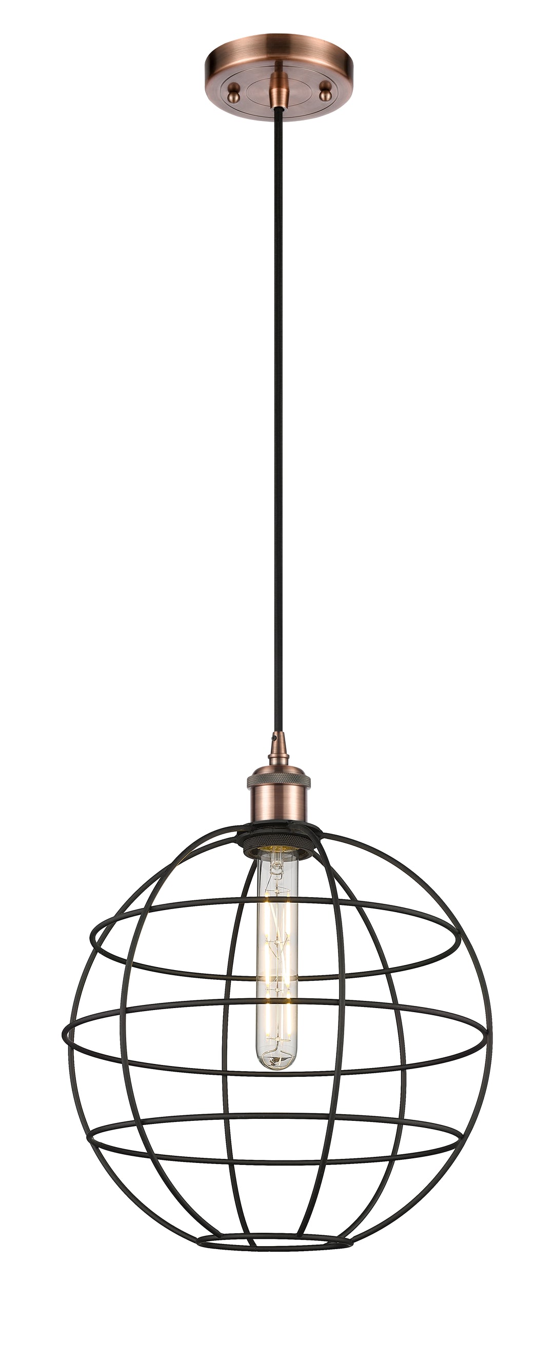 Innovations Lighting Lake Placid 12" Mini Pendant - Antique Copper Mini-Pendants Innovations Lighting   