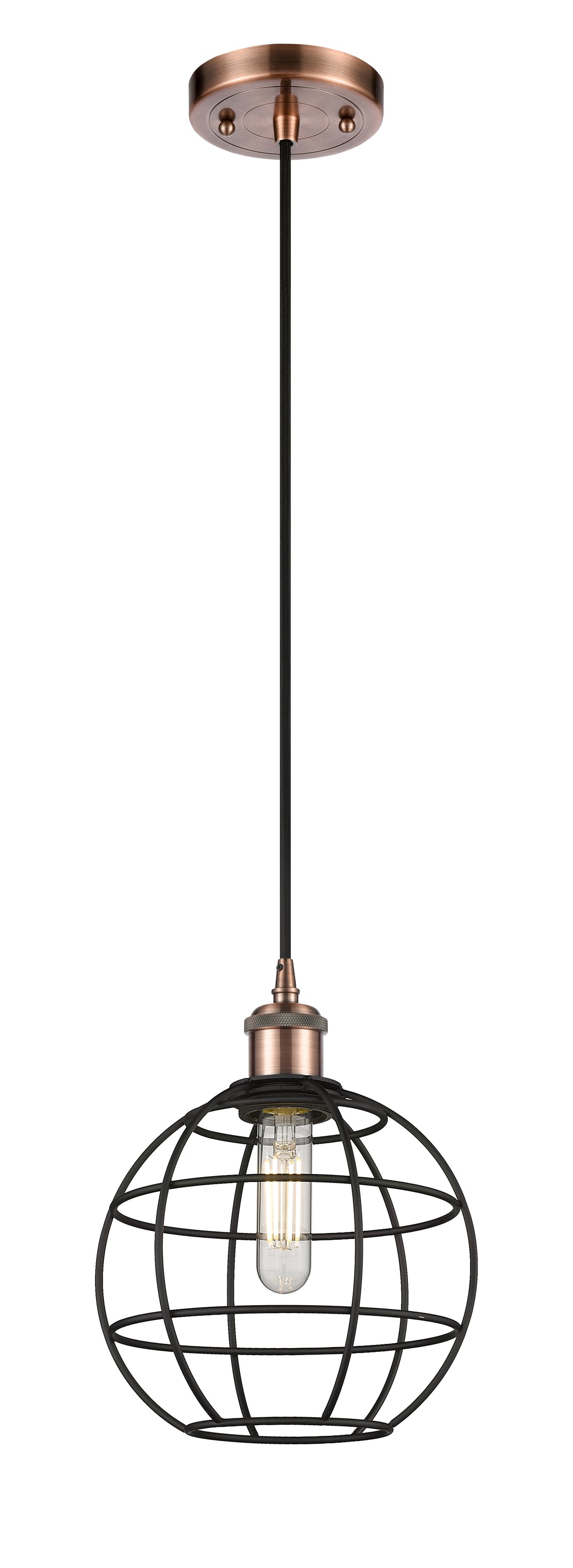 Innovations Lighting Lake Placid 8" Mini Pendant - Antique Copper Mini-Pendants Innovations Lighting   