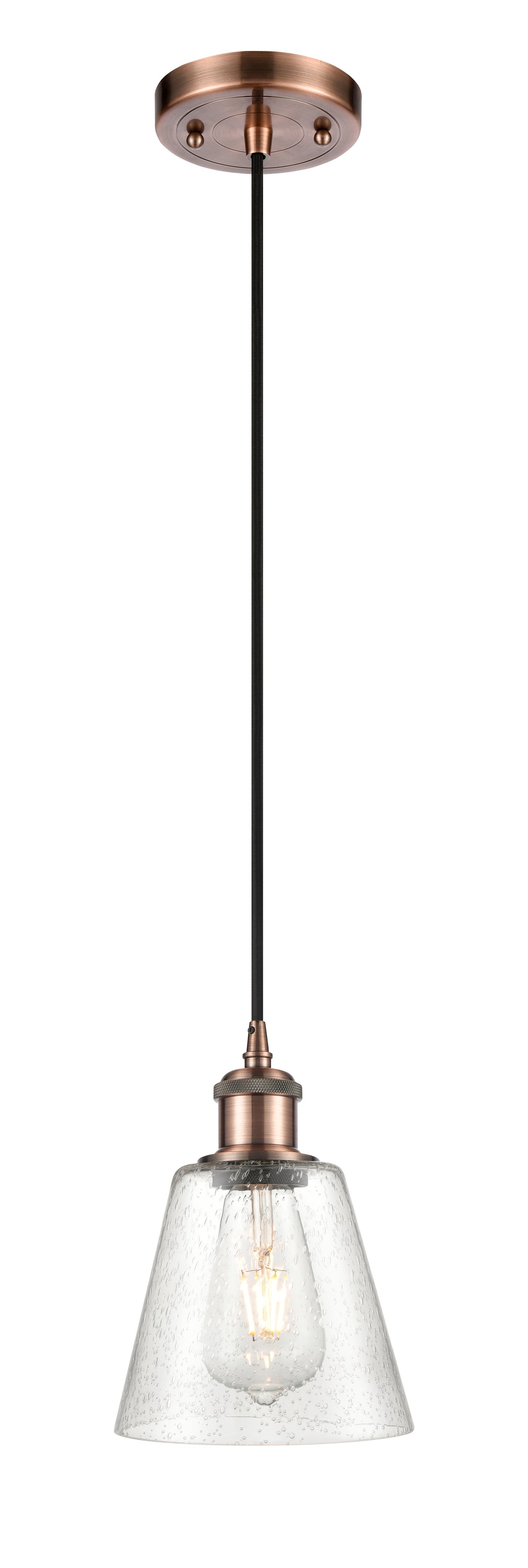 Innovations Lighting Caton 6" Mini Pendant - Antique Copper Mini-Pendants Innovations Lighting   