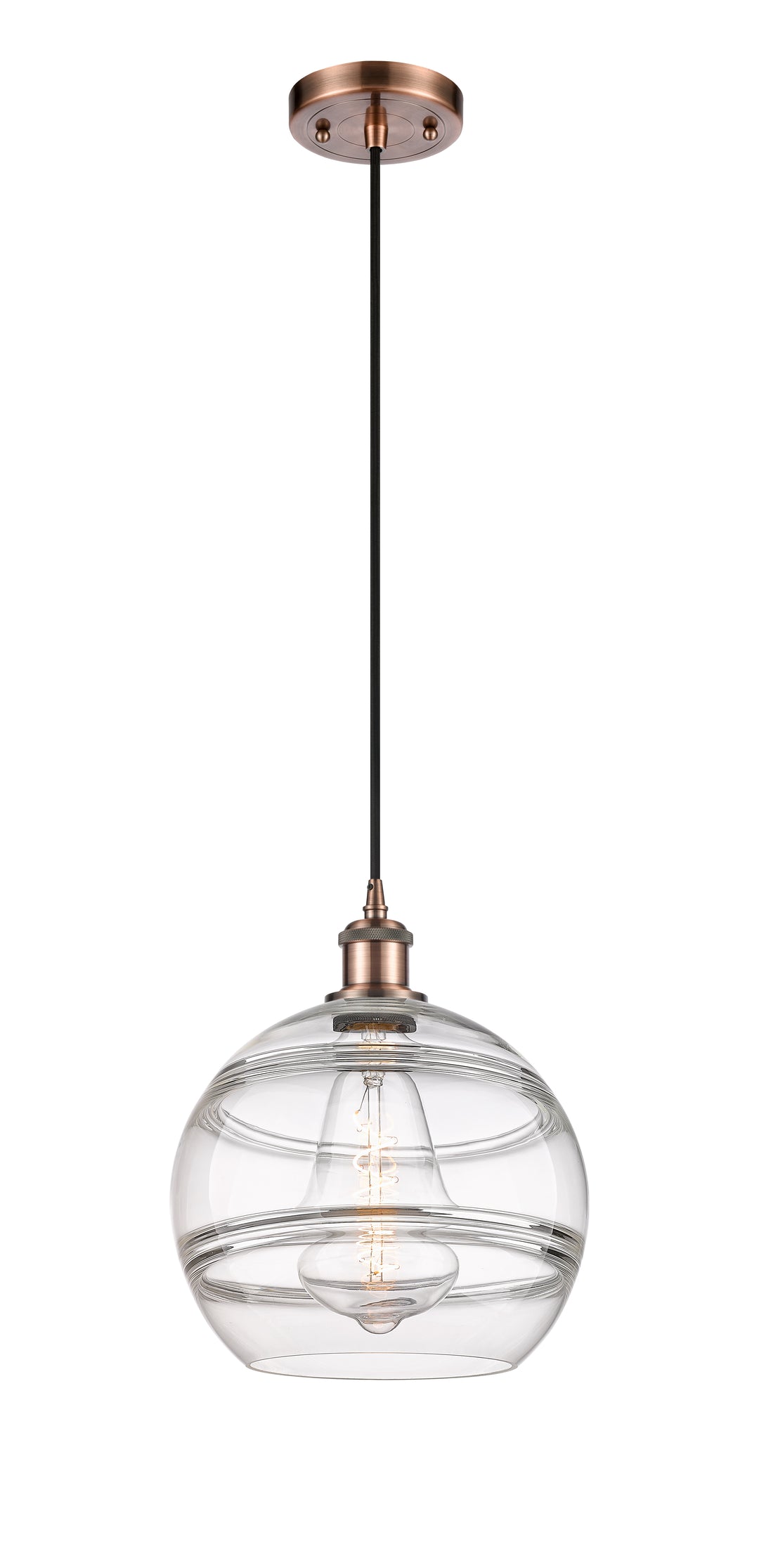 Innovations Lighting Rochester 10" Mini Pendant - Antique Copper