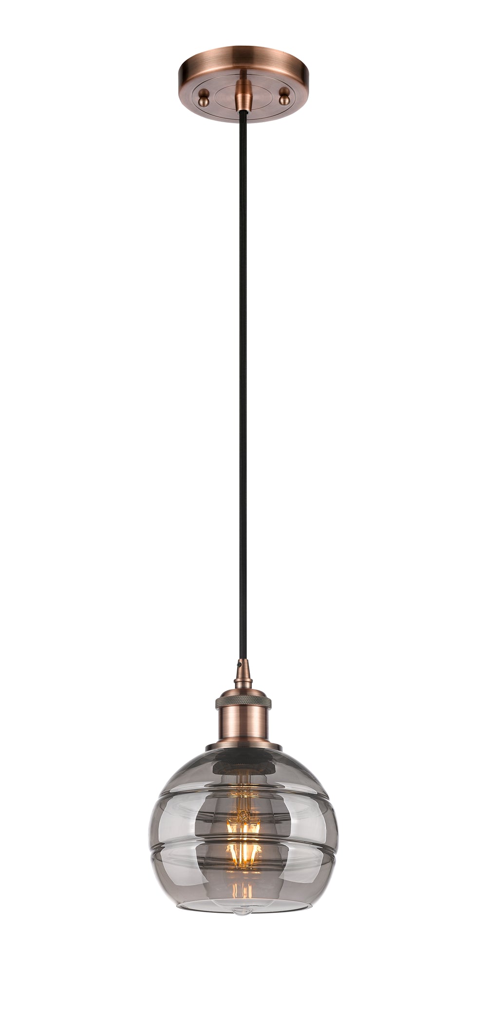 Innovations Lighting Rochester 6" Mini Pendant - Antique Copper