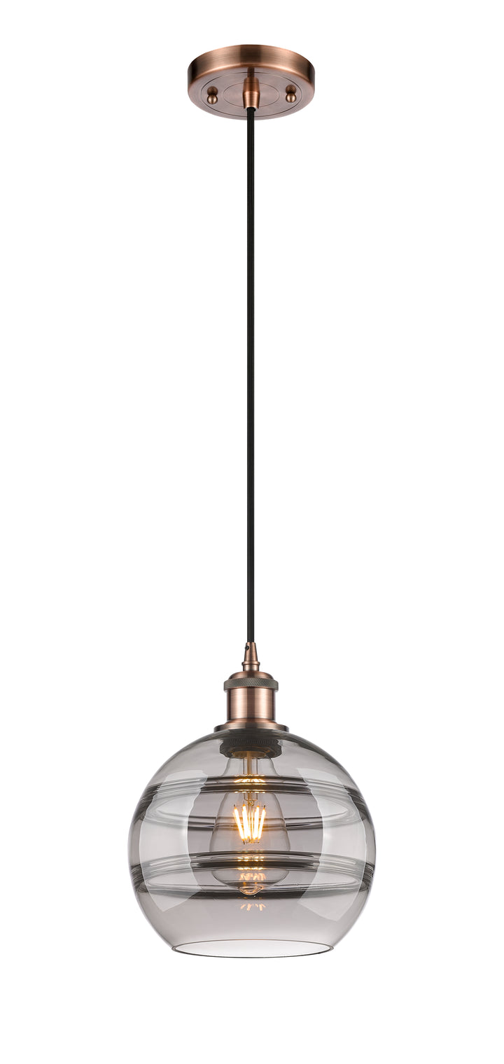 Innovations Lighting Rochester 8" Mini Pendant - Antique Copper Mini-Pendants Innovations Lighting   