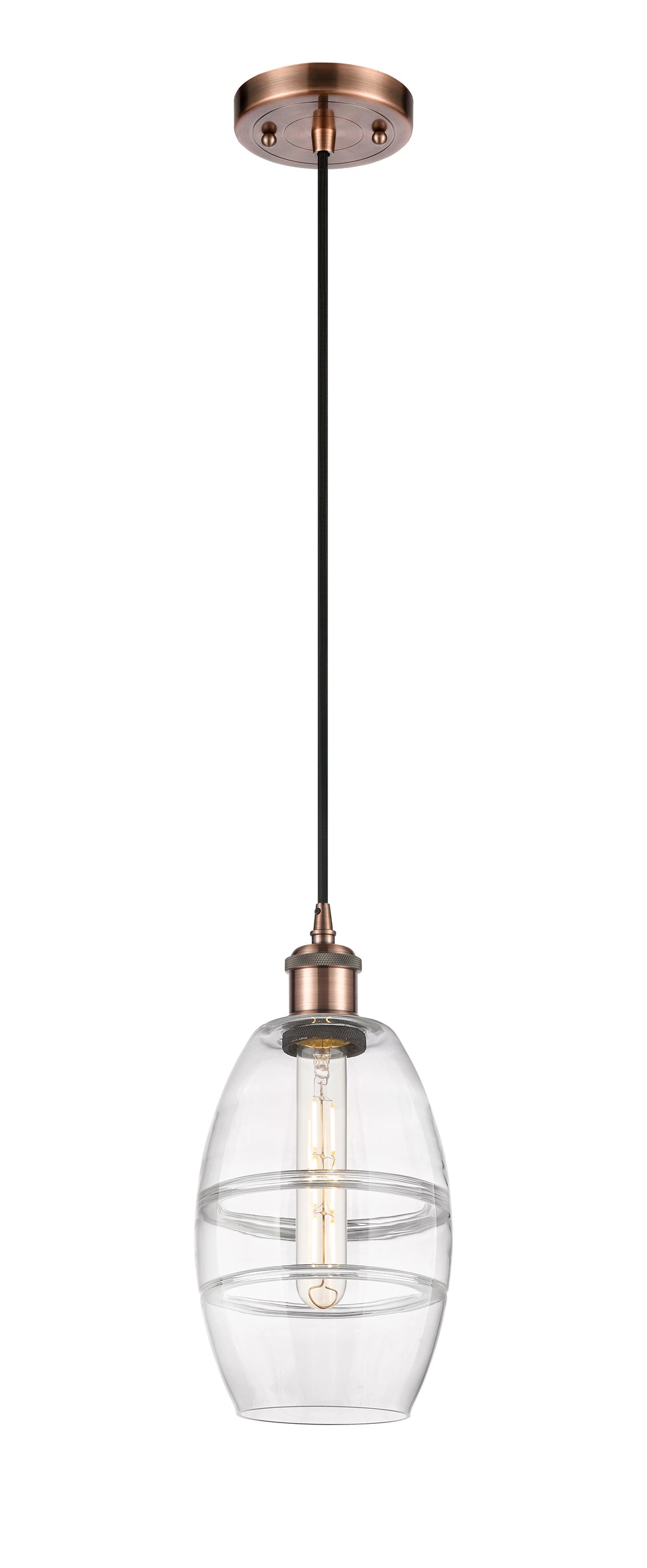 Innovations Lighting Vaz 6" Mini Pendant - Antique Copper