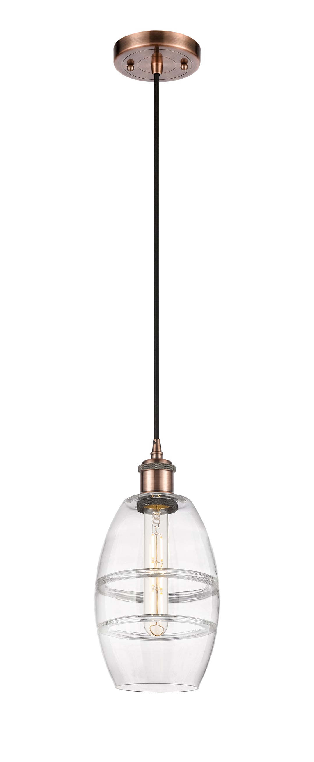 Innovations Lighting Vaz 6" Mini Pendant - Antique Copper