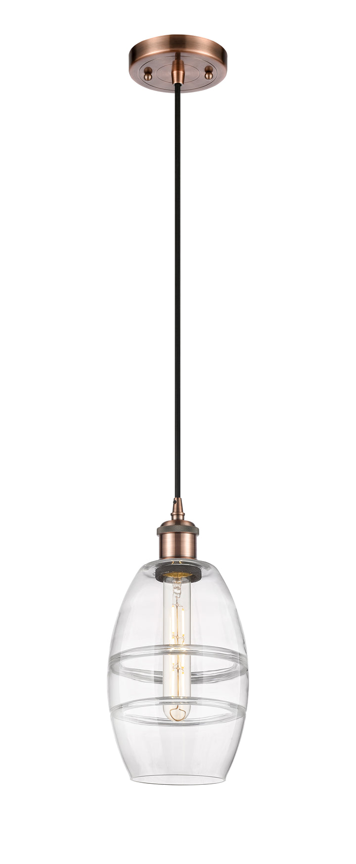 Innovations Lighting Vaz 6" Mini Pendant - Antique Copper