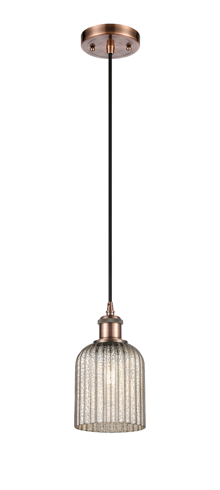 Innovations Lighting Bridal Veil 5" Mini Pendant - Antique Copper Mini-Pendants Innovations Lighting   