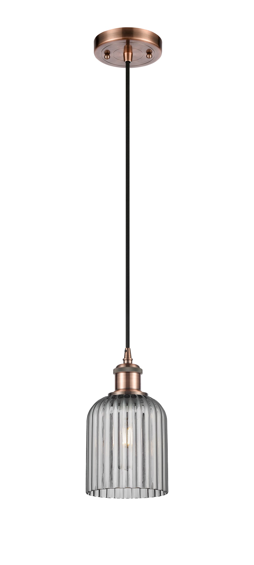 Innovations Lighting Bridal Veil 5" Mini Pendant - Antique Copper Mini-Pendants Innovations Lighting   