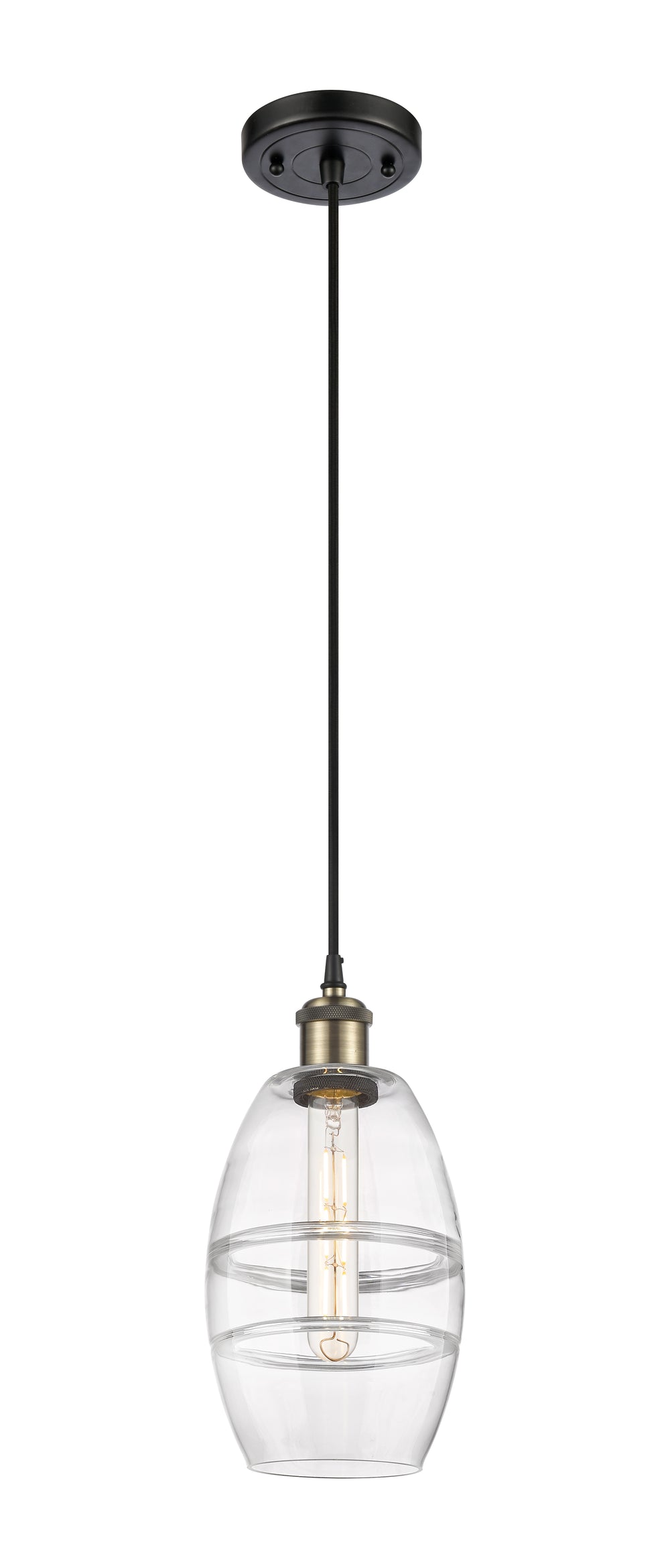 Innovations Lighting Vaz 6" Mini Pendant - Black Antique Brass Mini-Pendants Innovations Lighting   