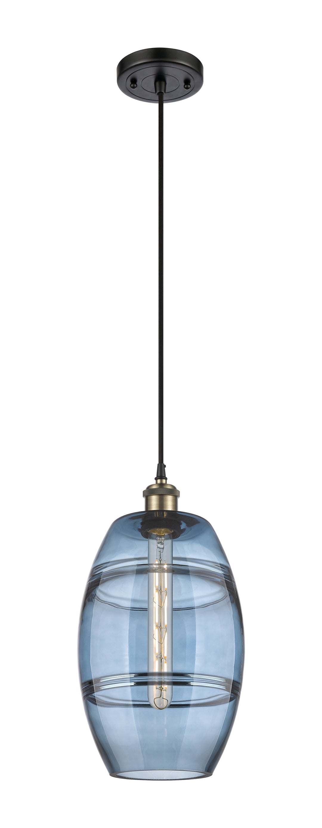 Innovations Lighting Vaz 8" Mini Pendant - Black Antique Brass Mini-Pendants Innovations Lighting   