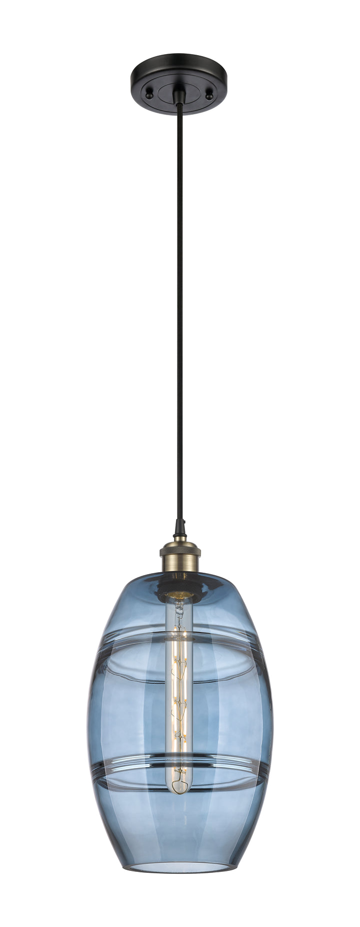 Innovations Lighting Vaz 8" Mini Pendant - Black Antique Brass Mini-Pendants Innovations Lighting   