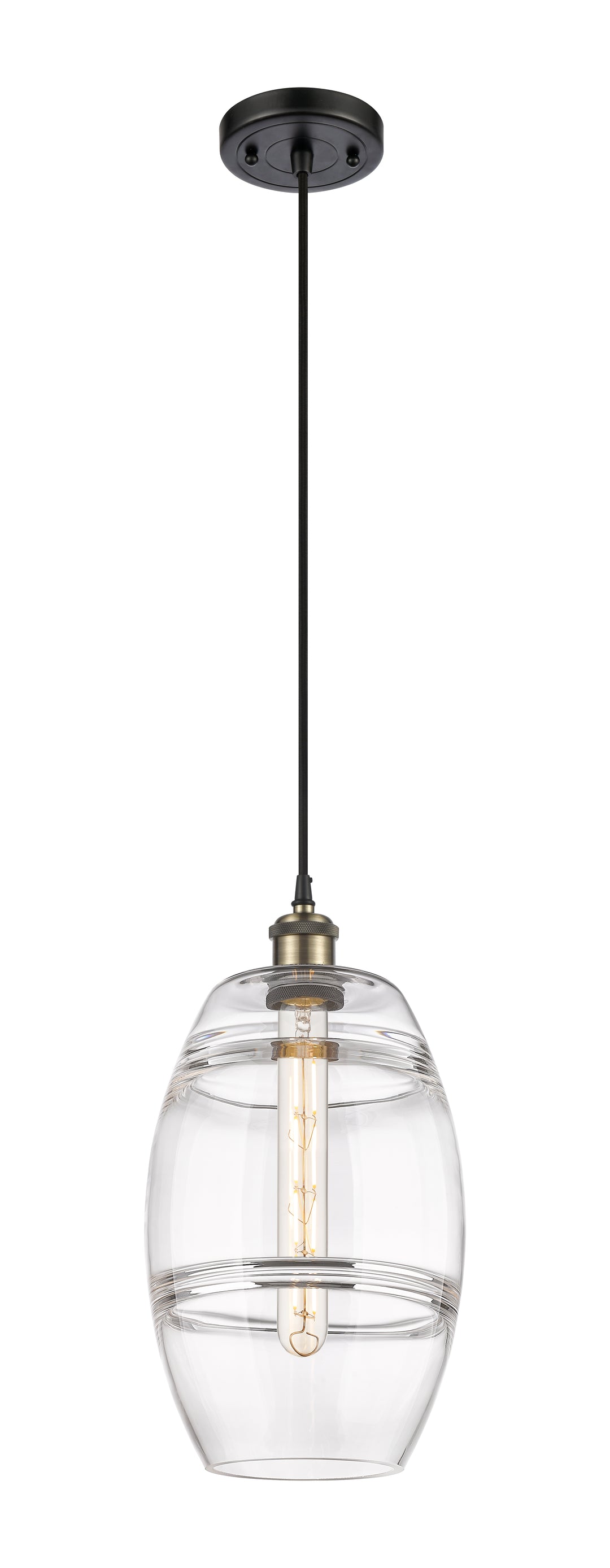 Innovations Lighting Vaz 8" Mini Pendant - Black Antique Brass Mini-Pendants Innovations Lighting   