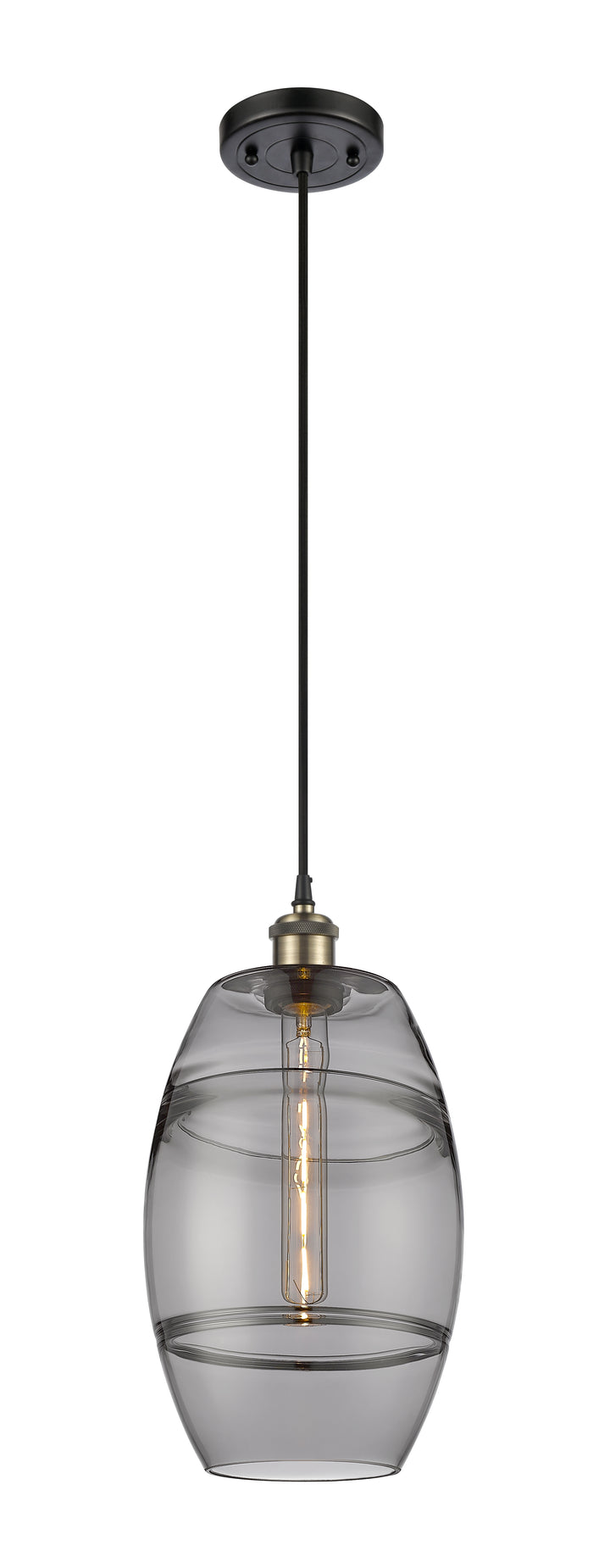 Innovations Lighting Vaz 8" Mini Pendant - Black Antique Brass Mini-Pendants Innovations Lighting   