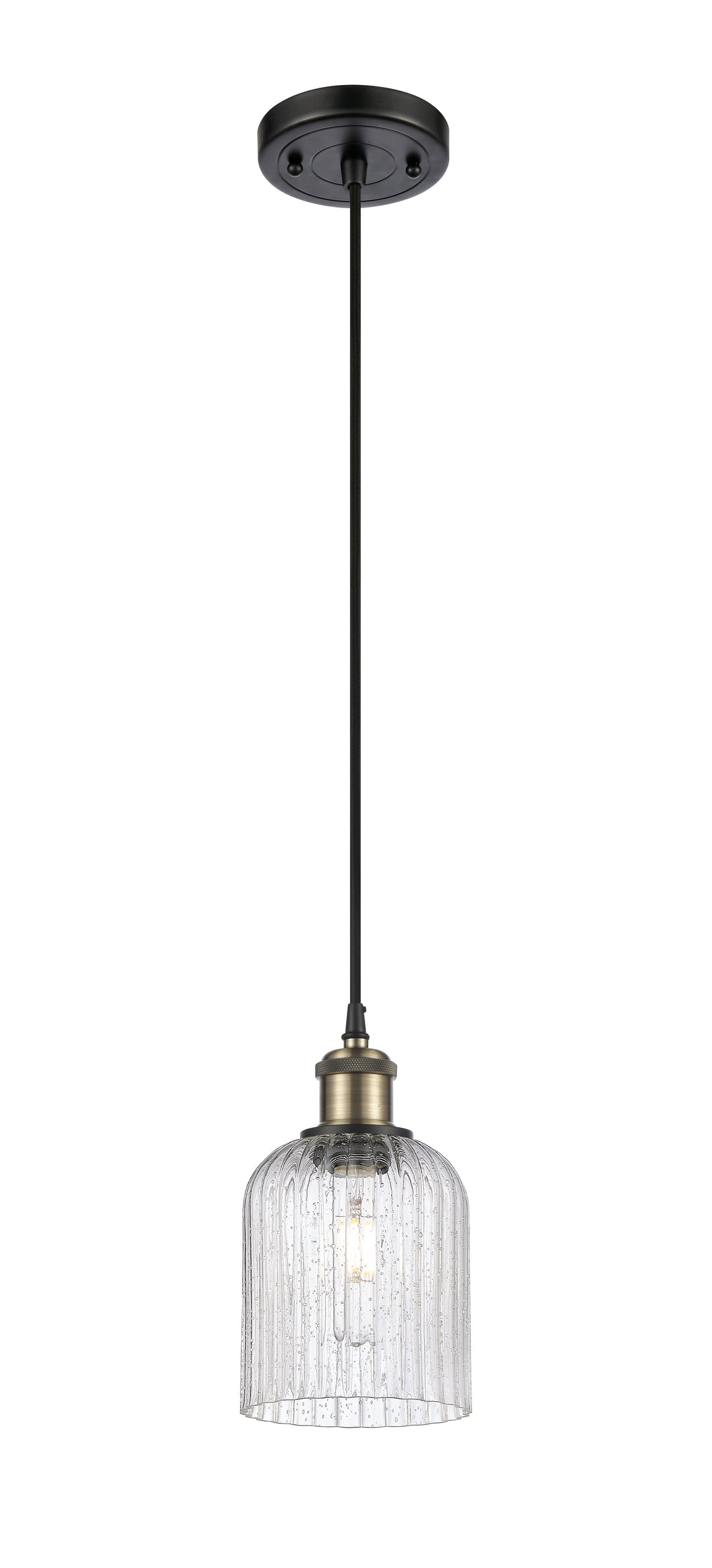 Innovations Lighting Bridal Veil 5" Mini Pendant - Black Antique Brass Mini-Pendants Innovations Lighting   