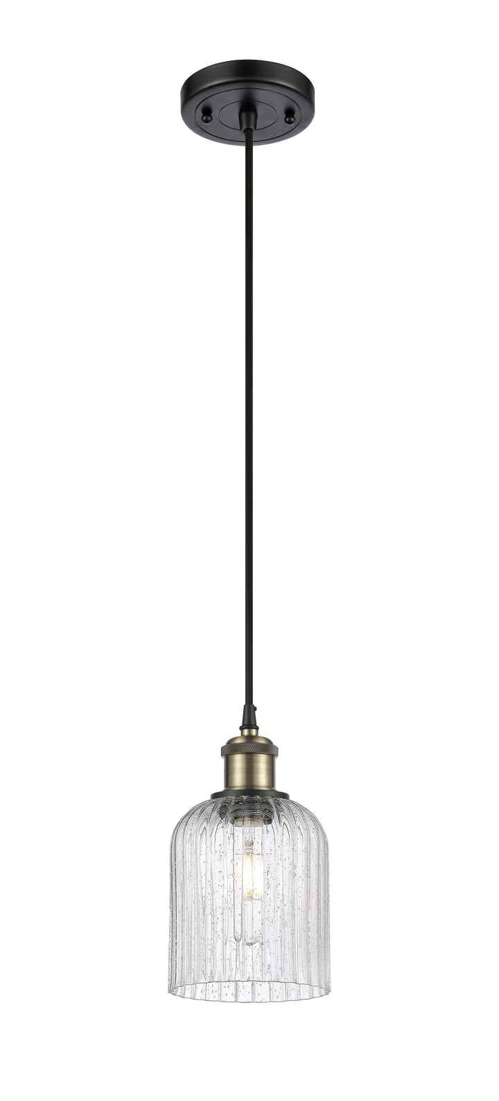 Innovations Lighting Bridal Veil 5" Mini Pendant - Black Antique Brass Mini-Pendants Innovations Lighting   