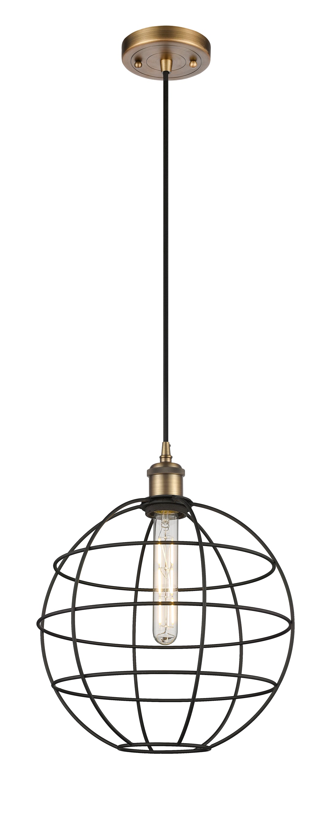 Innovations Lighting Lake Placid 12" Mini Pendant - Brushed Brass Mini-Pendants Innovations Lighting   