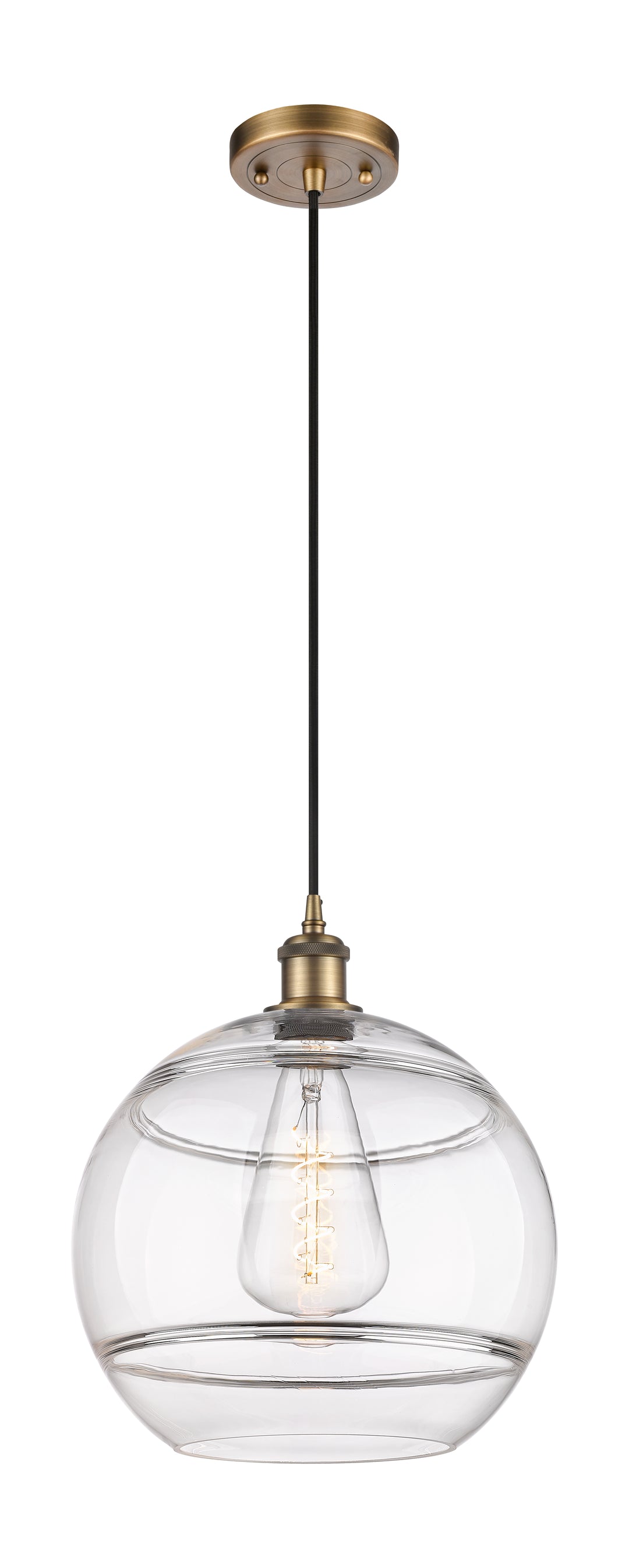 Innovations Lighting Rochester 12" Mini Pendant - Brushed Brass