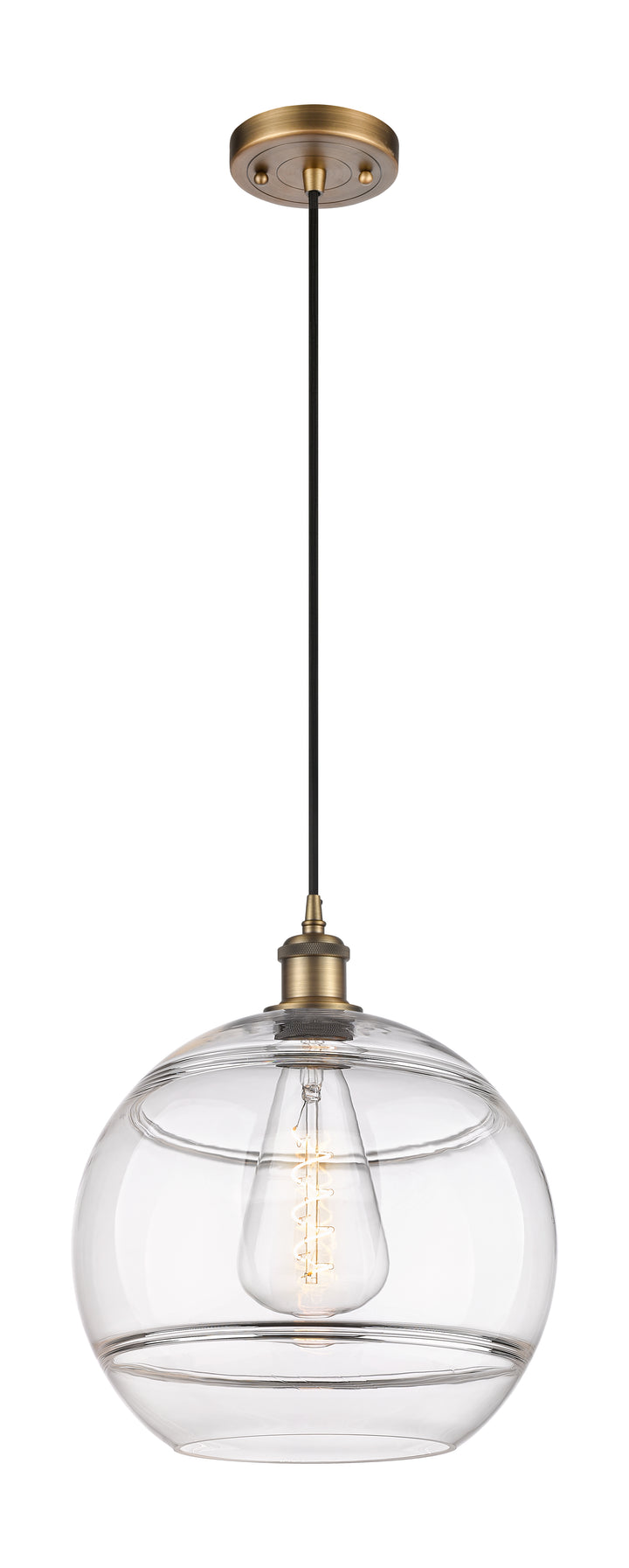 Innovations Lighting Rochester 12" Mini Pendant - Brushed Brass Mini-Pendants Innovations Lighting   