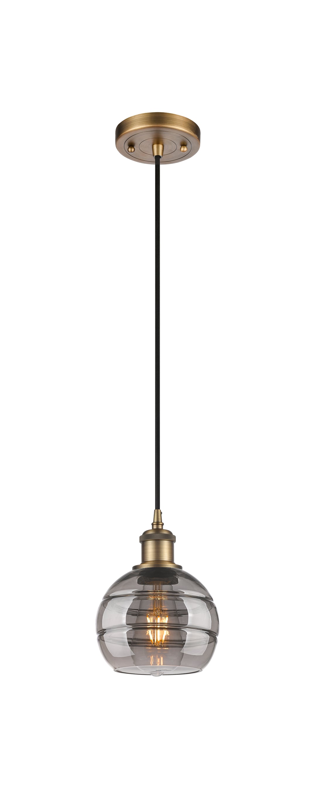 Innovations Lighting Rochester 6" Mini Pendant - Brushed Brass Mini-Pendants Innovations Lighting   