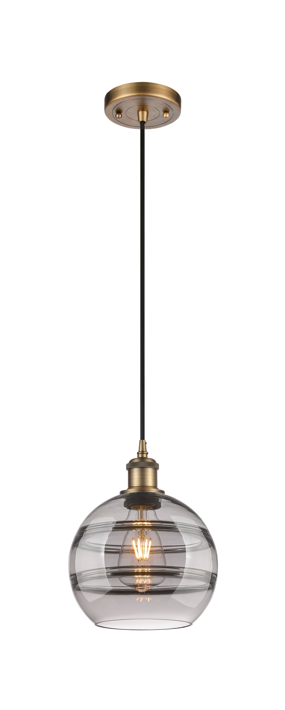 Innovations Lighting Rochester 8" Mini Pendant - Brushed Brass