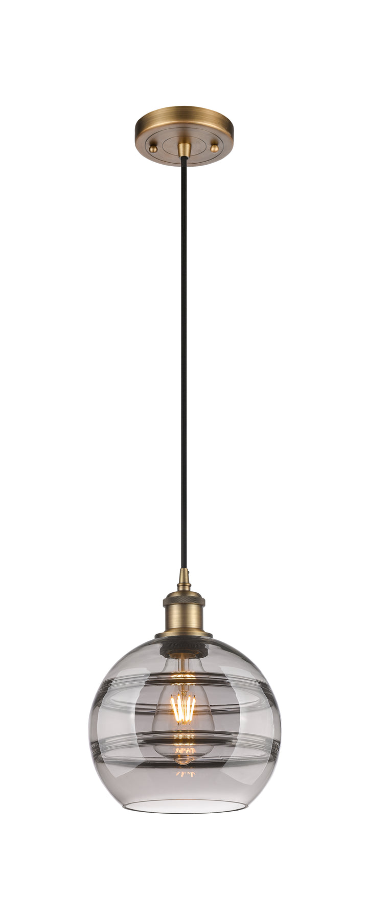 Innovations Lighting Rochester 8" Mini Pendant - Brushed Brass Mini-Pendants Innovations Lighting   