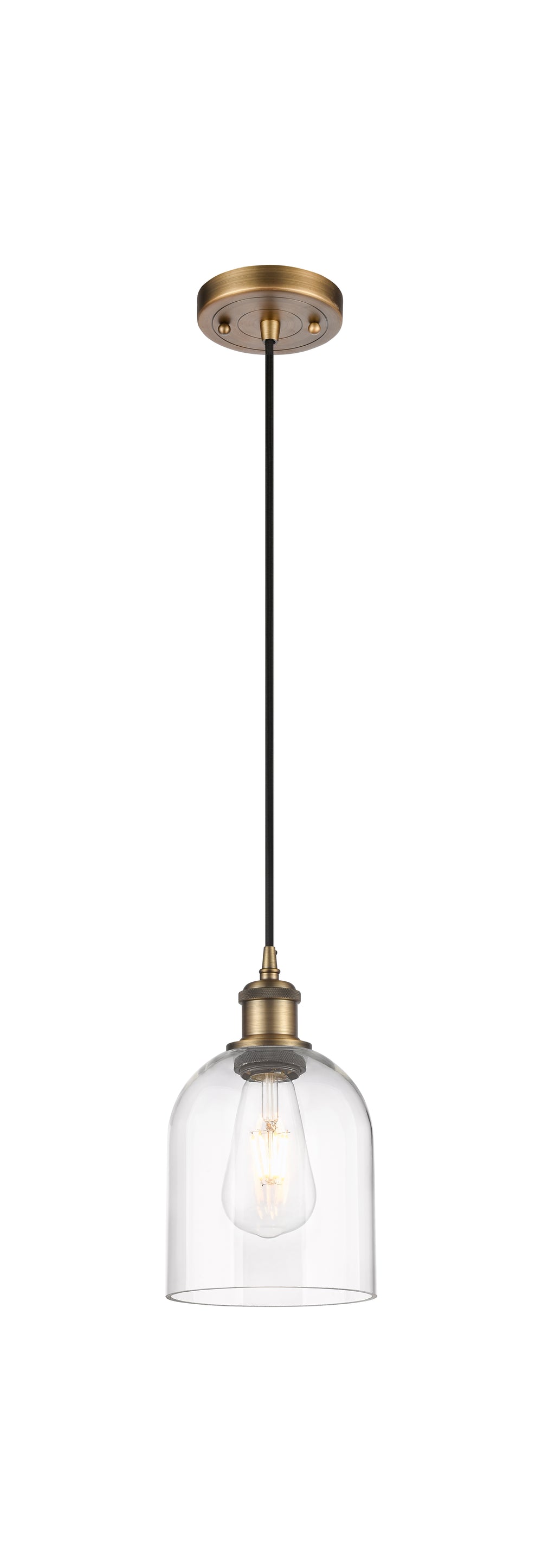 Innovations Lighting Bella 6" Mini Pendant - Brushed Brass Mini-Pendants Innovations Lighting   