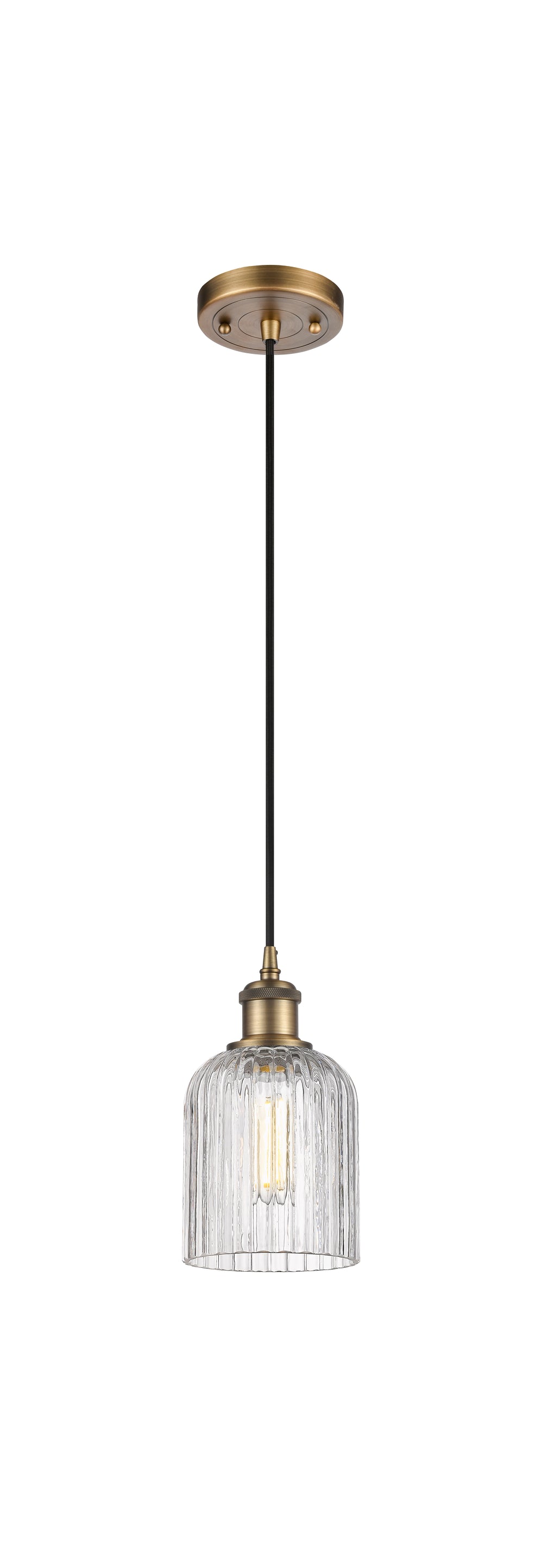 Innovations Lighting Bridal Veil 5" Mini Pendant - Brushed Brass Mini-Pendants Innovations Lighting   