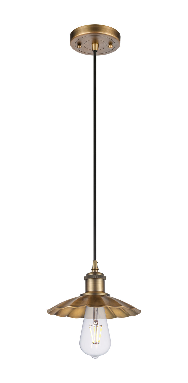 Innovations Lighting Scallop 7.5" Mini Pendant - Brushed Brass Mini-Pendants Innovations Lighting   