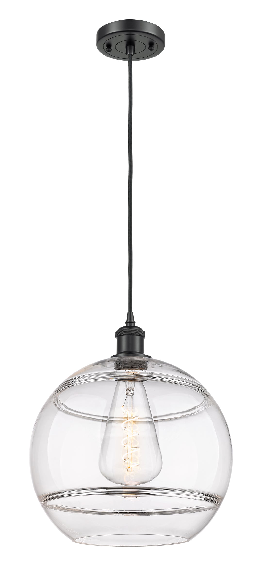 Innovations Lighting Rochester 12" Mini Pendant - Matte Black