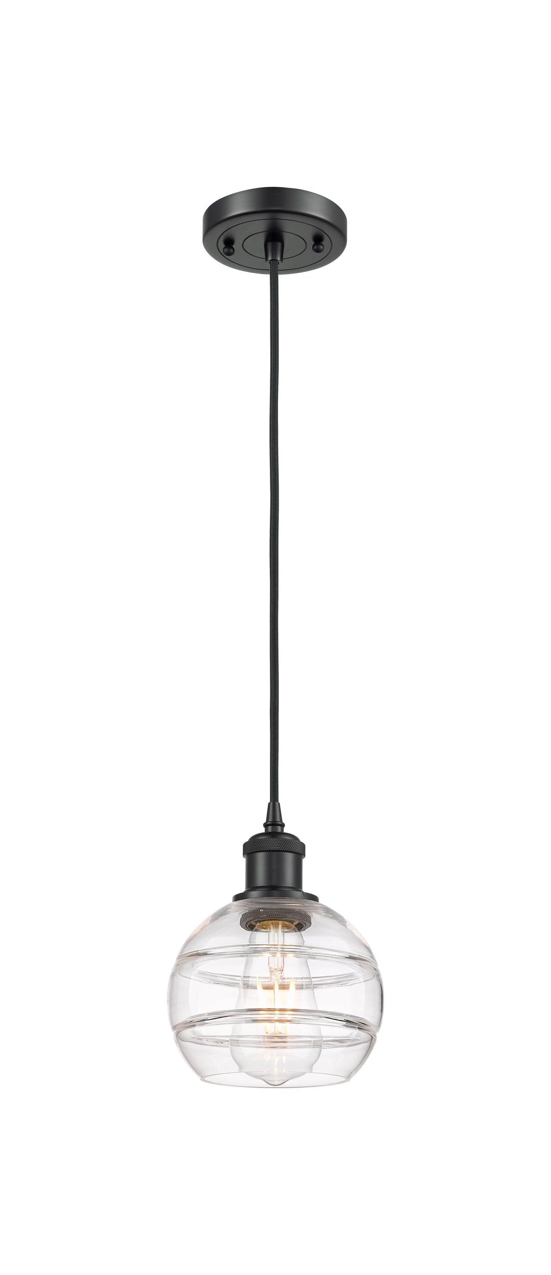 Innovations Lighting Rochester 6" Mini Pendant - Matte Black