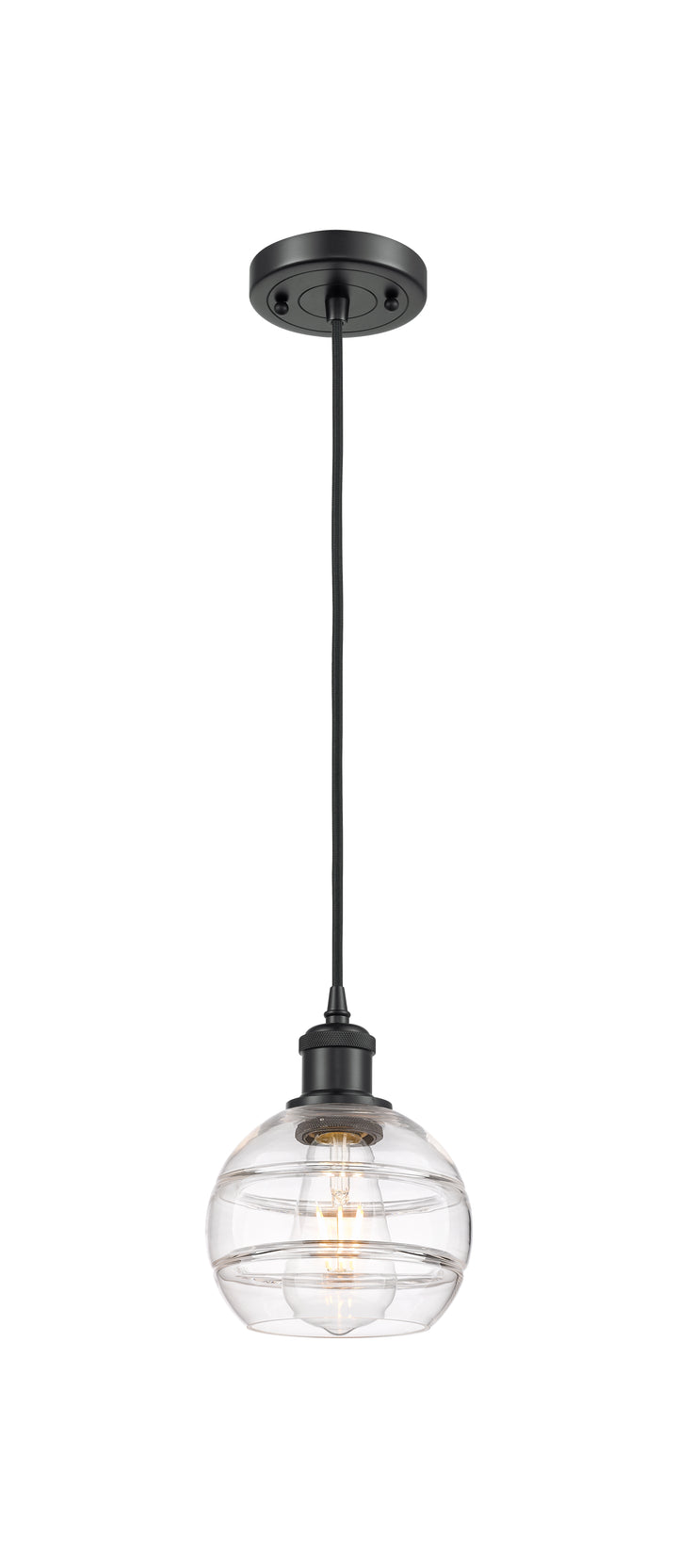 Innovations Lighting Rochester 6" Mini Pendant - Matte Black Mini-Pendants Innovations Lighting   