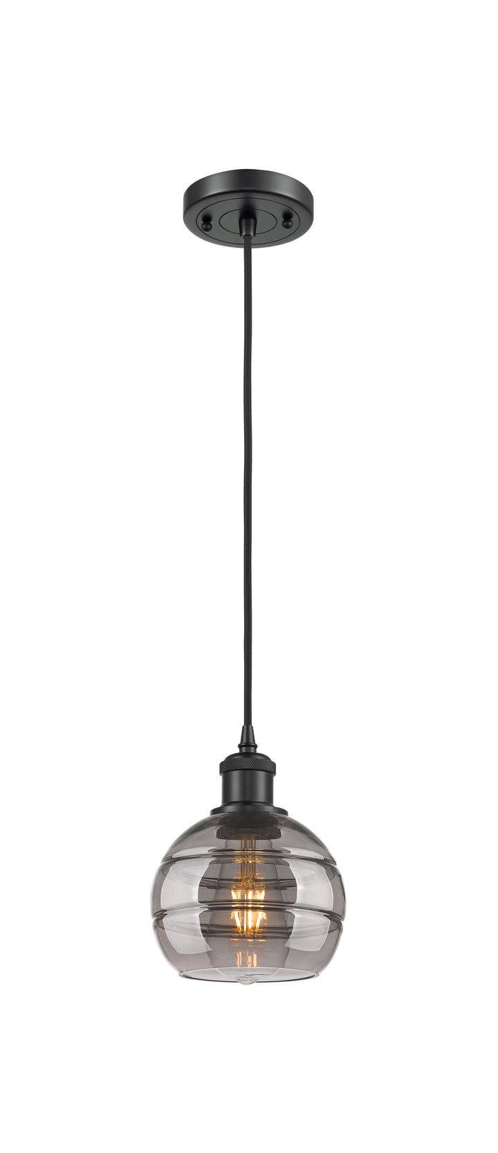 Innovations Lighting Rochester 6" Mini Pendant - Matte Black Mini-Pendants Innovations Lighting   