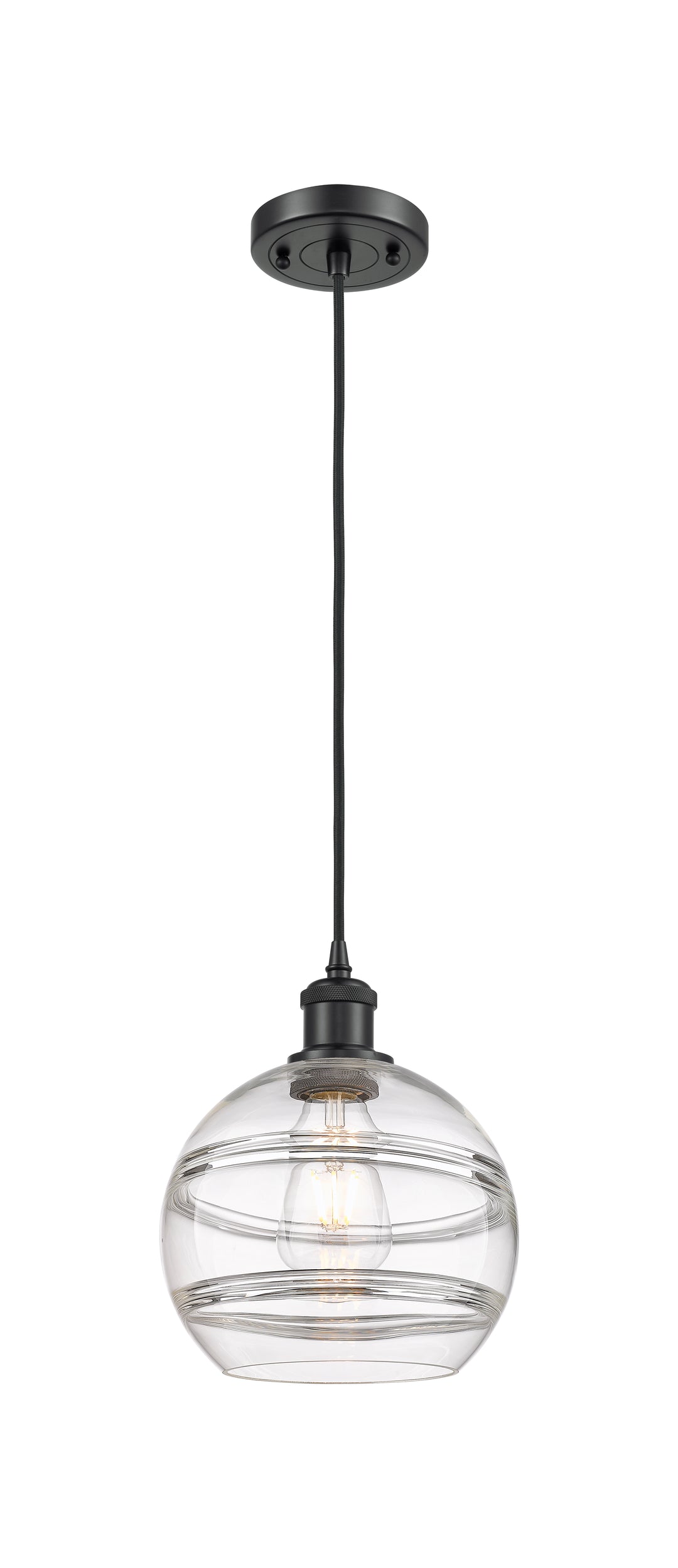 Innovations Lighting Rochester 8" Mini Pendant - Matte Black Mini-Pendants Innovations Lighting   