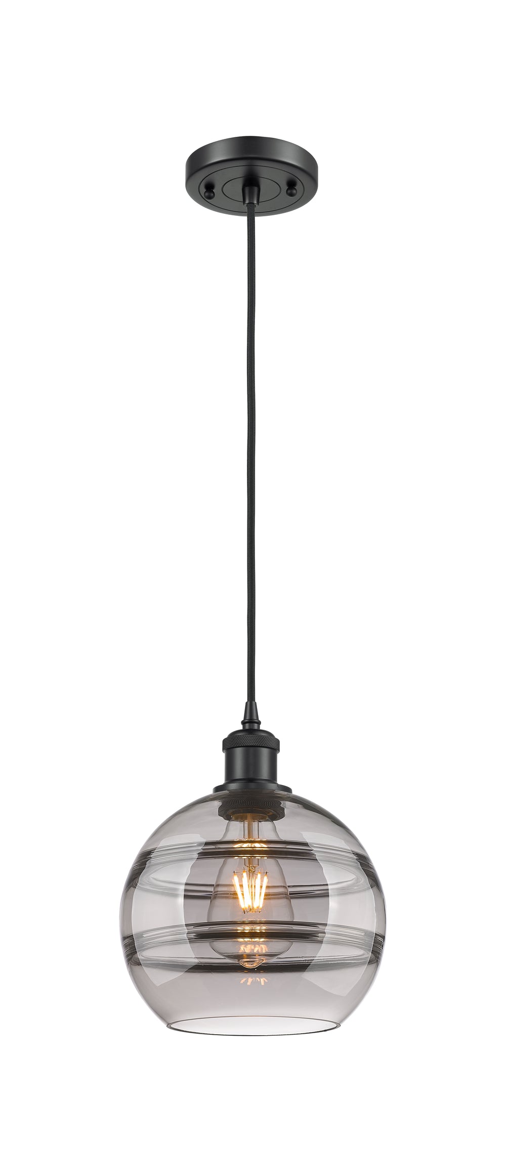 Innovations Lighting Rochester 8" Mini Pendant - Matte Black Mini-Pendants Innovations Lighting   