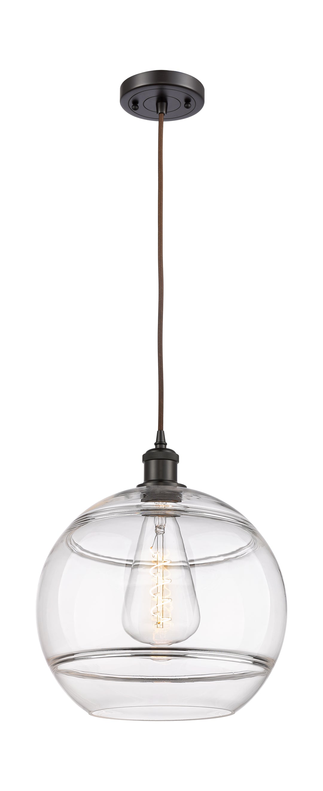 Innovations Lighting Rochester 12" Mini Pendant - Oil Rubbed Bronze Mini-Pendants Innovations Lighting   