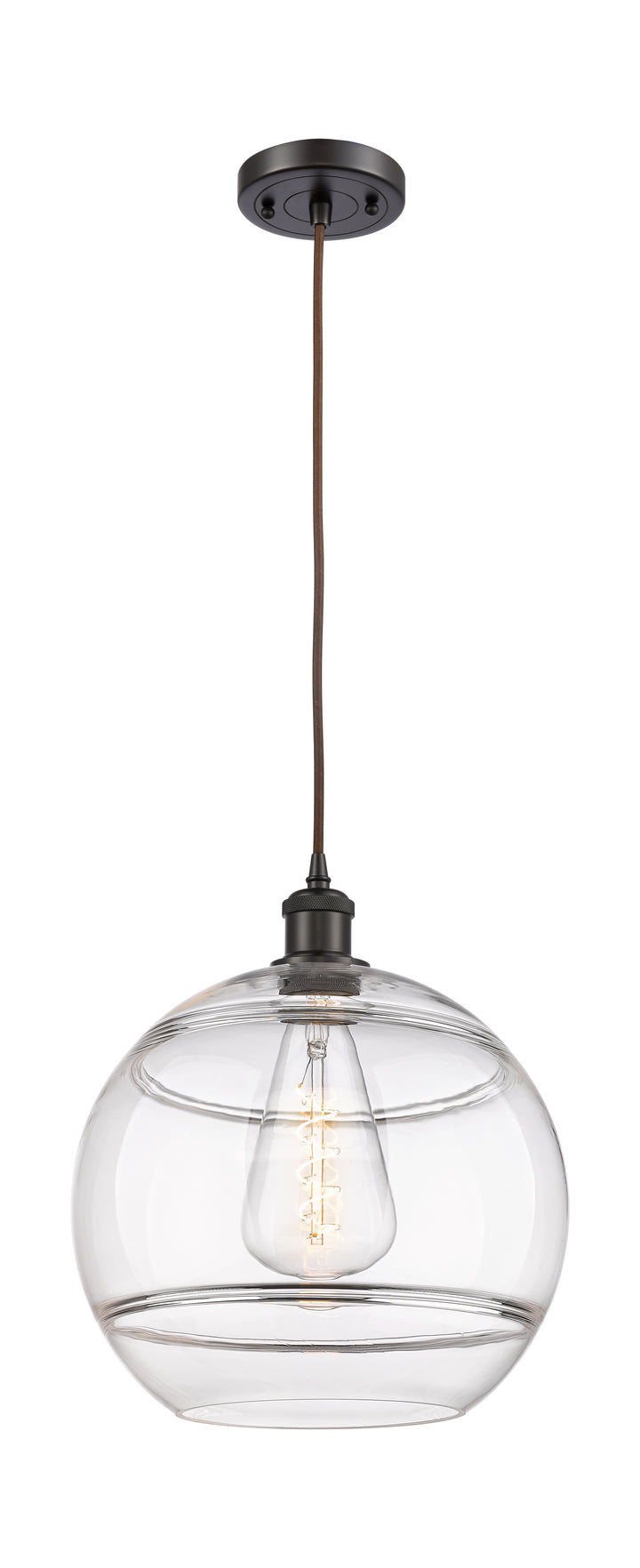 Innovations Lighting Rochester 12" Mini Pendant - Oil Rubbed Bronze Mini-Pendants Innovations Lighting   