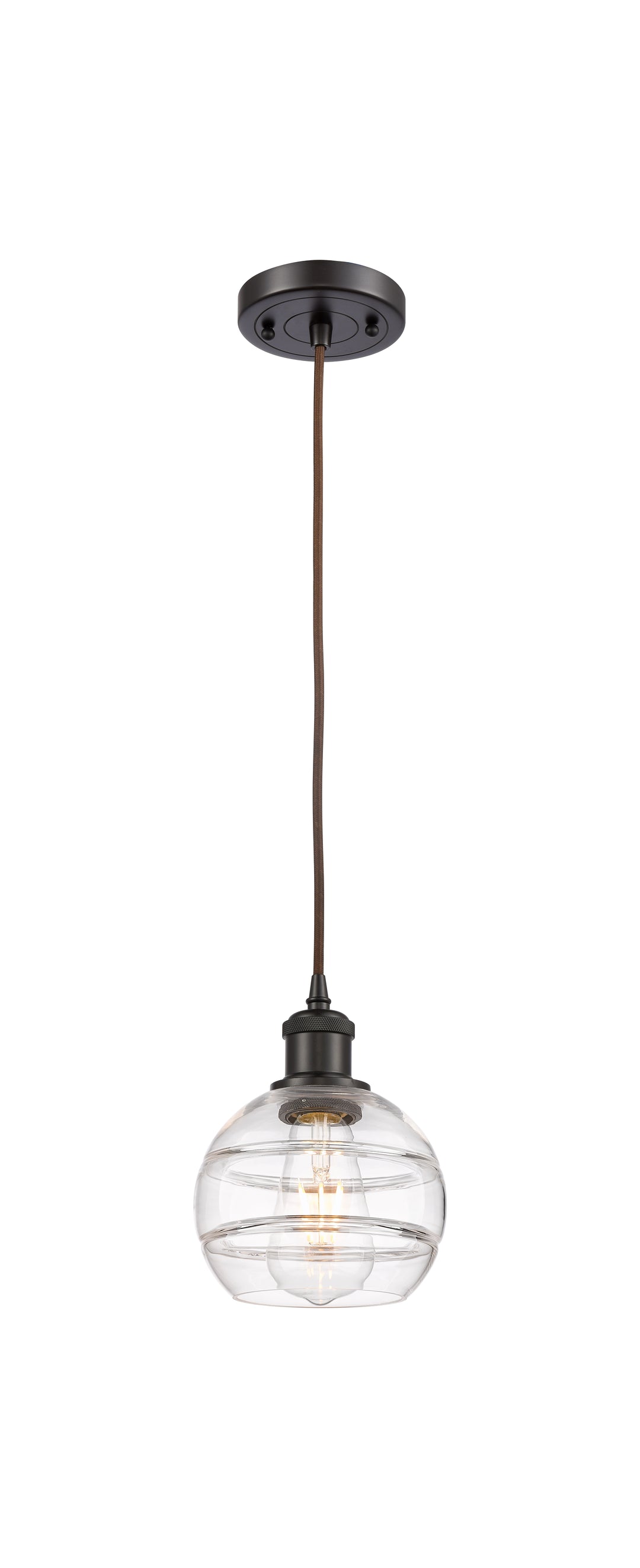 Innovations Lighting Rochester 6" Mini Pendant - Oil Rubbed Bronze Mini-Pendants Innovations Lighting   