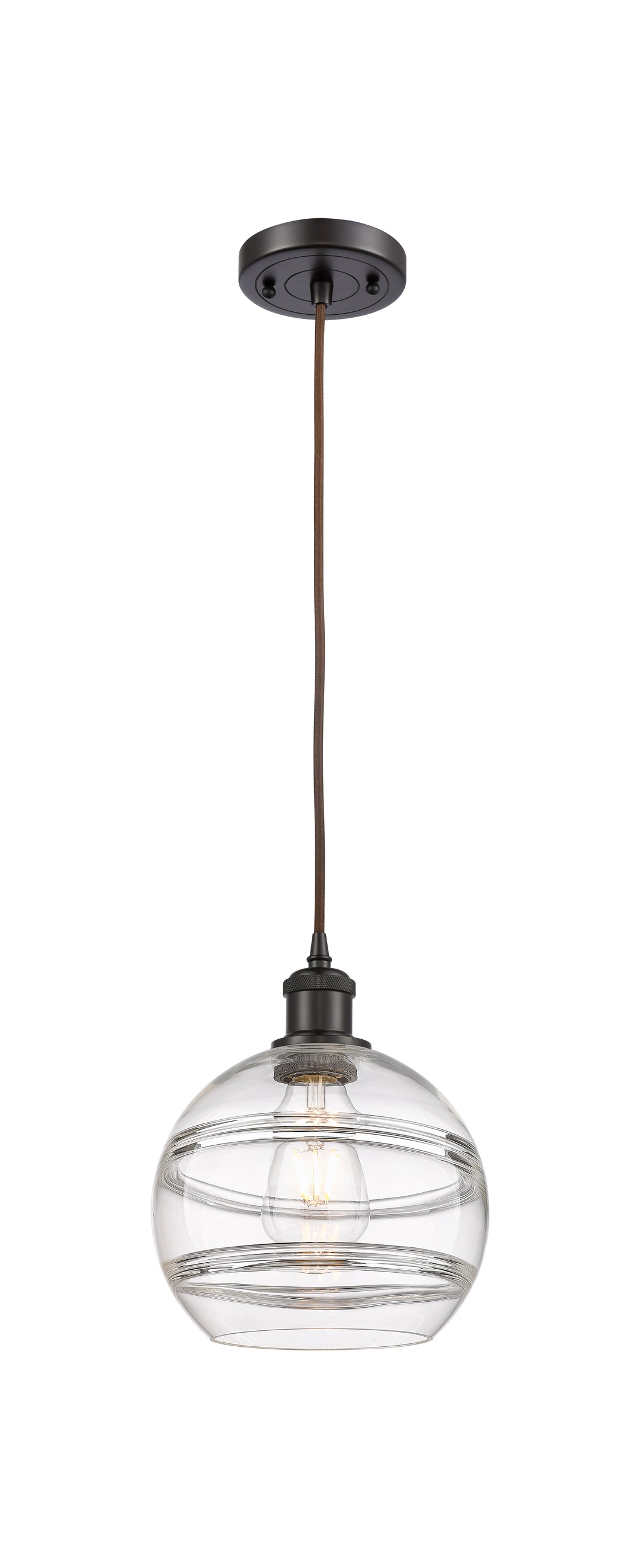 Innovations Lighting Rochester 8" Mini Pendant - Oil Rubbed Bronze Mini-Pendants Innovations Lighting   