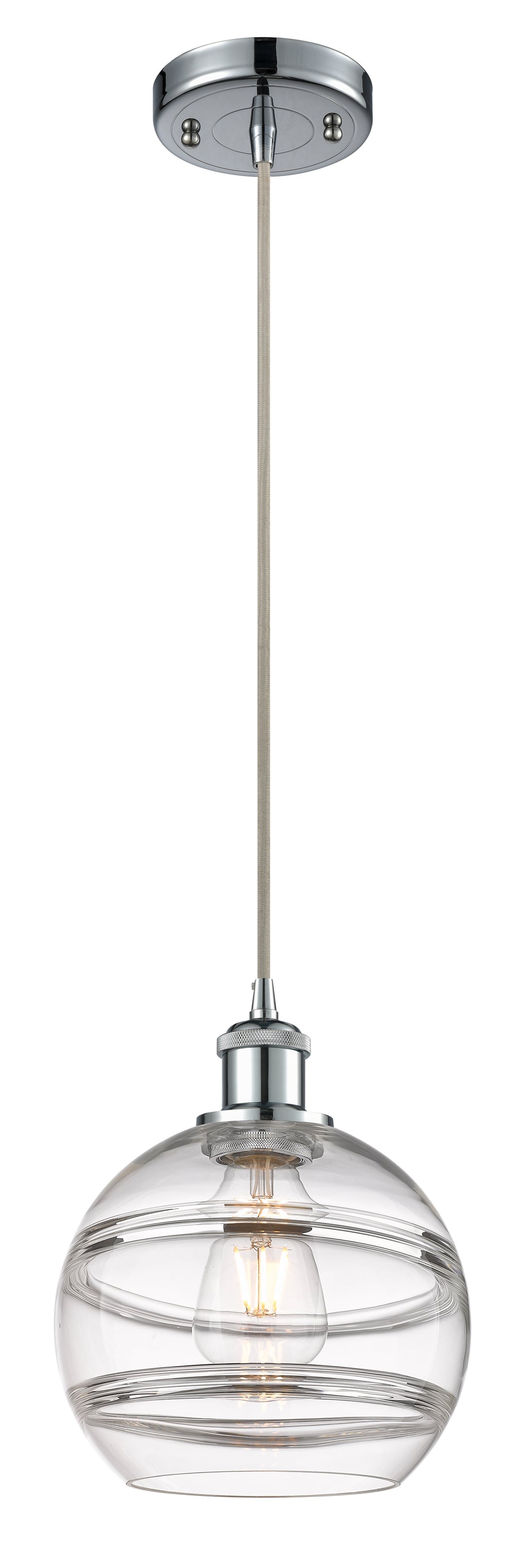 Innovations Lighting Rochester 8" Mini Pendant - Polished Chrome Mini-Pendants Innovations Lighting   