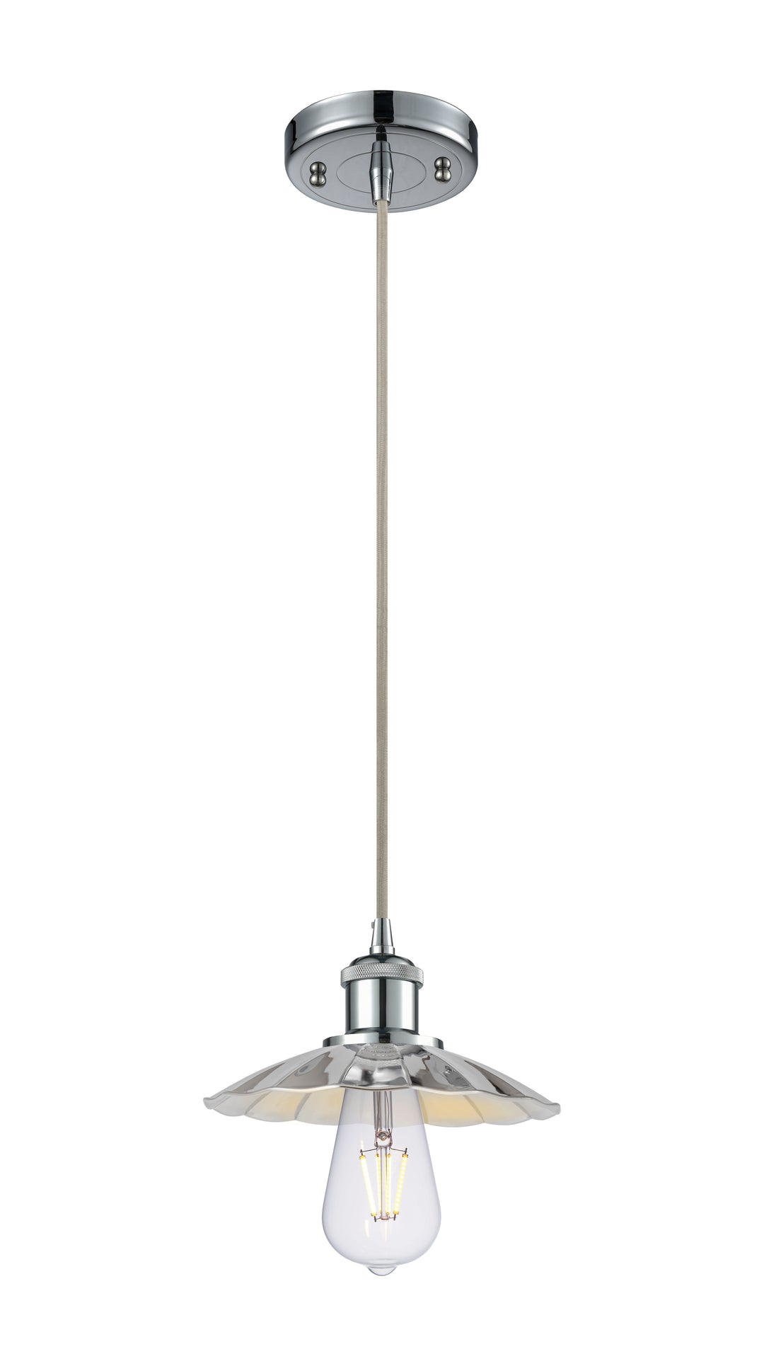 Innovations Lighting Scallop 7.5" Mini Pendant - Polished Chrome Mini-Pendants Innovations Lighting   