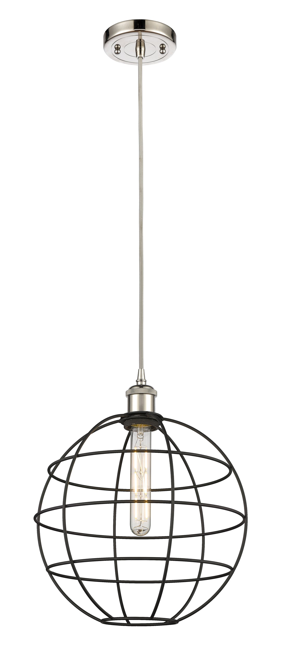 Innovations Lighting Lake Placid 12" Mini Pendant - Polished Nickel Mini-Pendants Innovations Lighting   